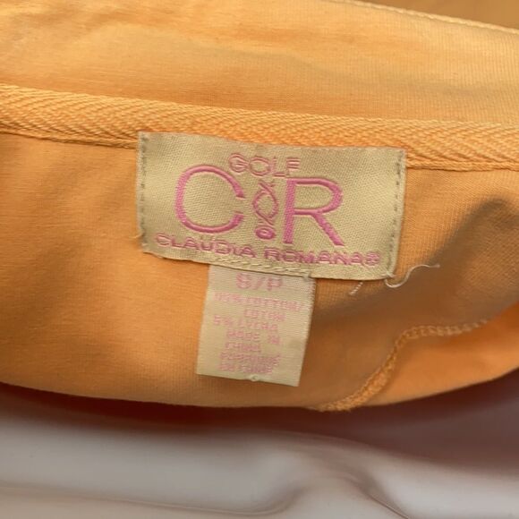 Claudia Romana Zip V-Neck Tulip Sleeves Golf Shirt - Picture 4 of 5